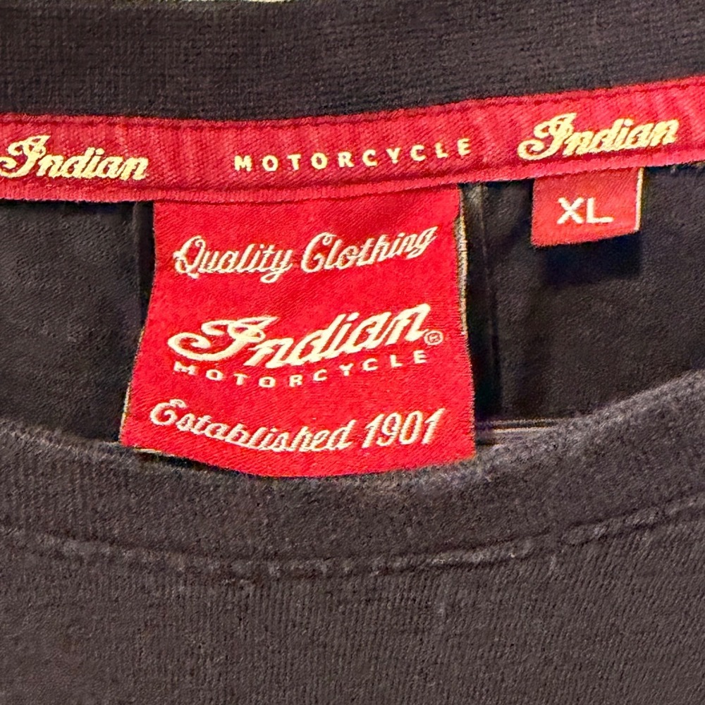 Vintage 2004 Indian Motorcycle Wrecking Crew XL Single Stitch Black Embroidered - Picture 2 of 13